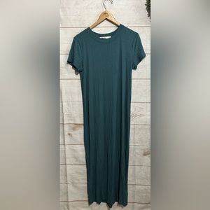 Free People Beach Ribbed Short Sleeve Casual Maxi Dress Large